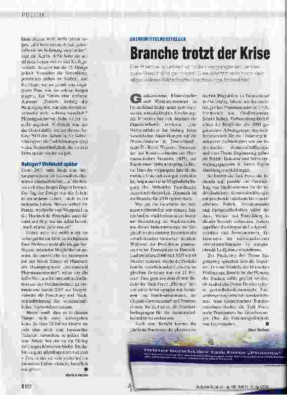 Vorschauseite 1: Branche trotzt der Krise