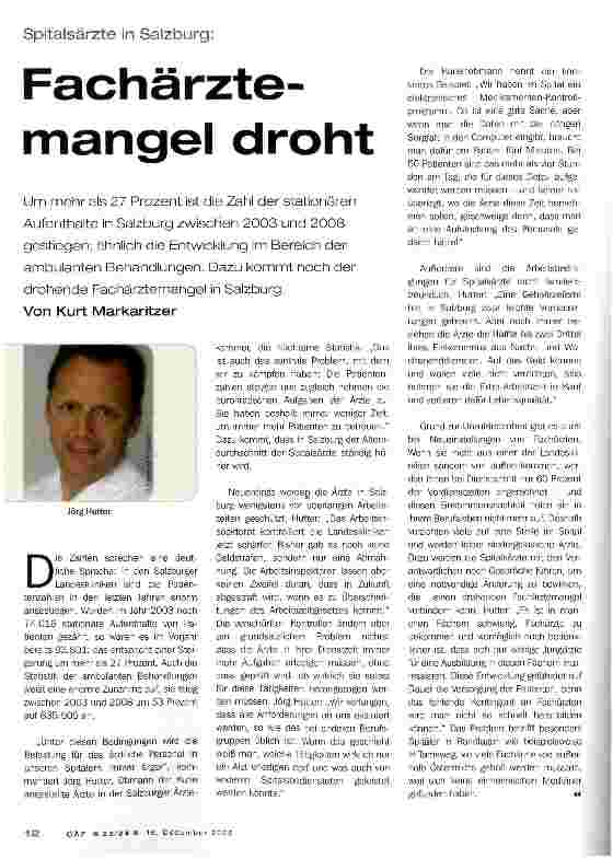 Vorschauseite 1: Fachärztemangel droht