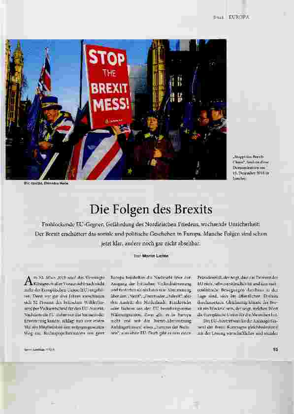 Vorschauseite 1: Die Folgen des Brexits