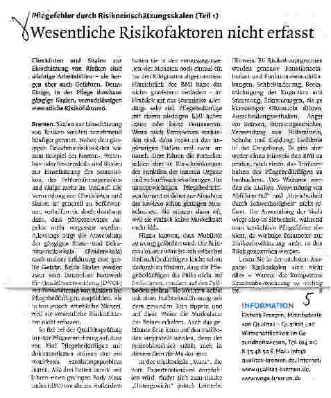 Vorschauseite 1: Wesentliche Risikofaktoren nicht erfasst