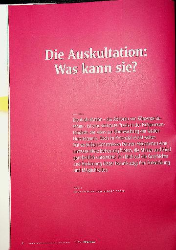 Vorschauseite 1: Die Auskultation: Was kann sie?