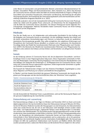 Vorschauseite 3: Der Auftrag von Community Nurses in Österreich . Qualitative Studie zur Perspektive der Berufsangehörigen