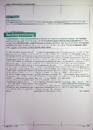 Vorschauseite 2: Neues zum Bundesund Landesrecht