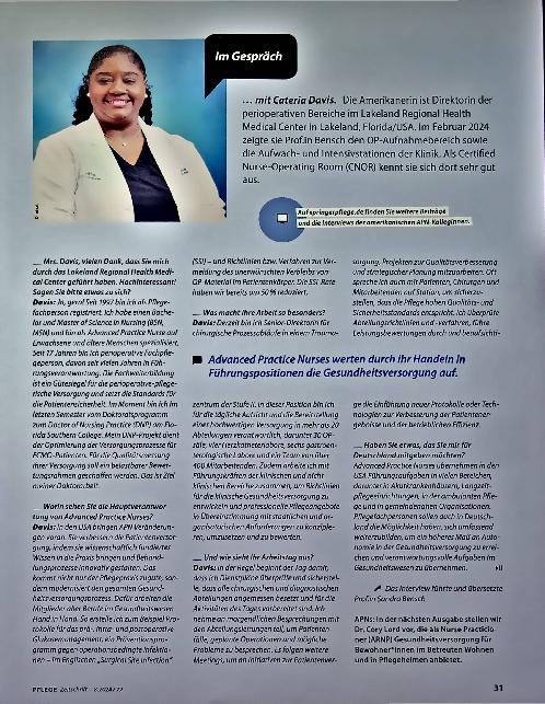 Vorschauseite 1: Im Gespräch. .. mit Caterina Davis.