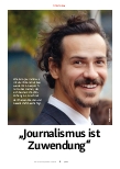 Vorschauseite 1: "Journalismus ist Zuwendung."