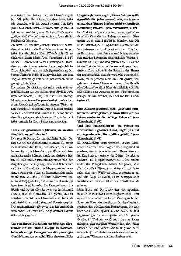 Vorschauseite 2: Lebensgeschichten vom Sterben im Hospiz