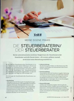 Vorschauseite 1: Meine eigene Praxis Teil 8 Der Steuerberater / Die Steuerberaterin