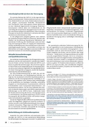 Vorschauseite 2: Speziatversorgung im häuslichen Umfeld Die spezialisierte ambulante PadiativversorgUHg für Kinder und Jugendliche (SAPV-KJ)