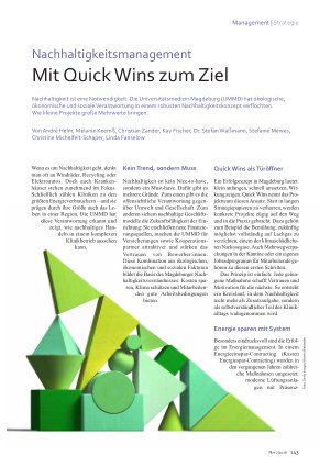 Vorschauseite 1: Nachhaltigkeitsmanagement Mit Quick Wins zum Ziel