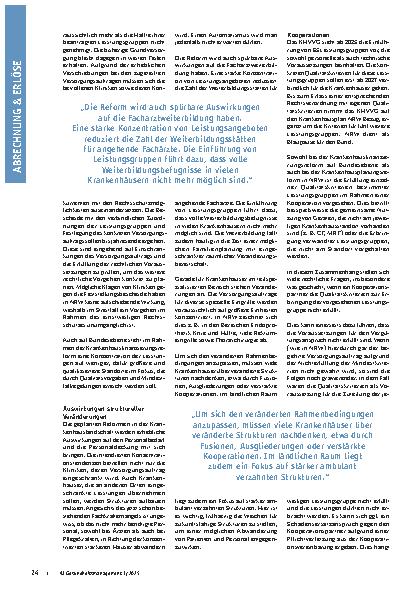 Vorschauseite 2: Reformdruck im Gesundheitssektor: Umbrüche und Rechtsstreitigkeiten in der Krankenhauslandschaft stehen bevor.