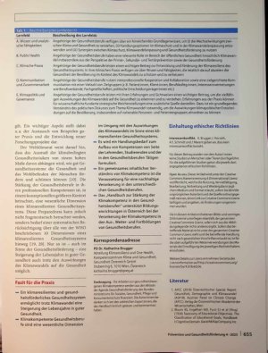 Vorschauseite 6: Nationale Aktivitäten zur Stärkung der Klimakompetenz in den Gesundheitsberufen in Österreich