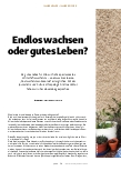 Vorschauseite 1: Endlos wachsen oder gutes Leben?