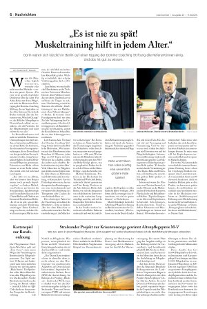 Vorschauseite 1: „Es ist nie zu spät! Muskeltraining hilft in jedem Alter. “