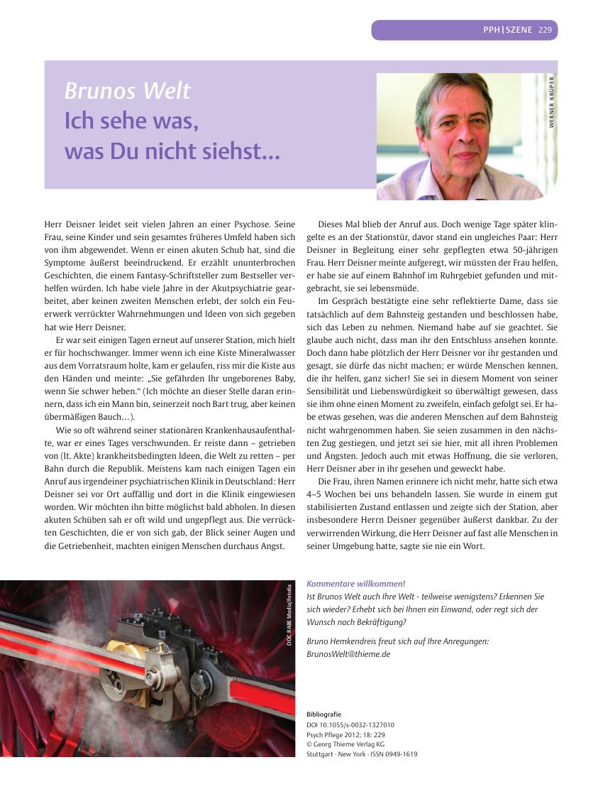 Vorschauseite 1: Brunos Welt ? Ich sehe was, was Du nicht siehst...