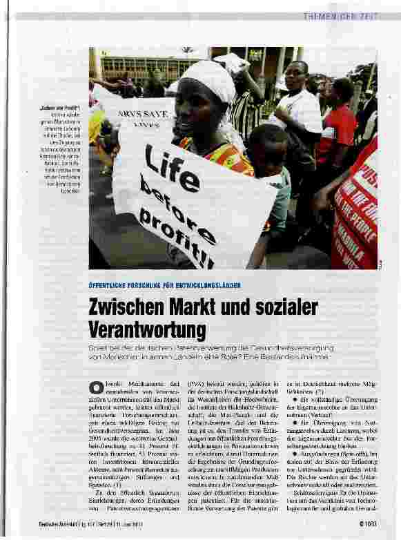 Vorschauseite 1: Zwischen Markt und sozialer Verantwortung