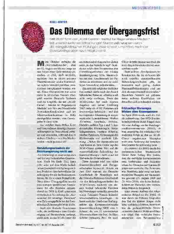 Vorschauseite 1: Das Dilemma der Übergangsfrist