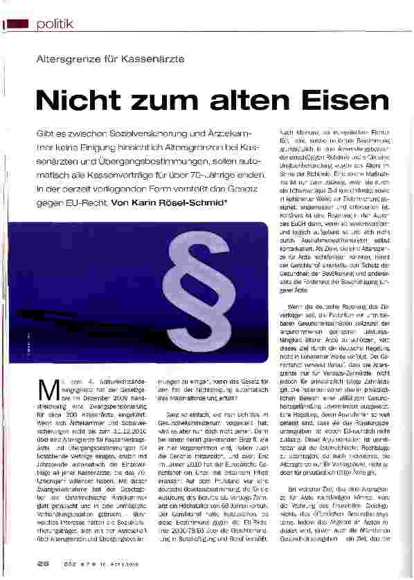 Vorschauseite 1: Nicht zum alten Eisen