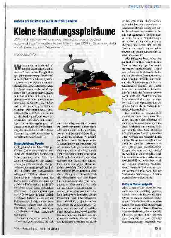 Vorschauseite 1: Kleine Handlungsspielräume