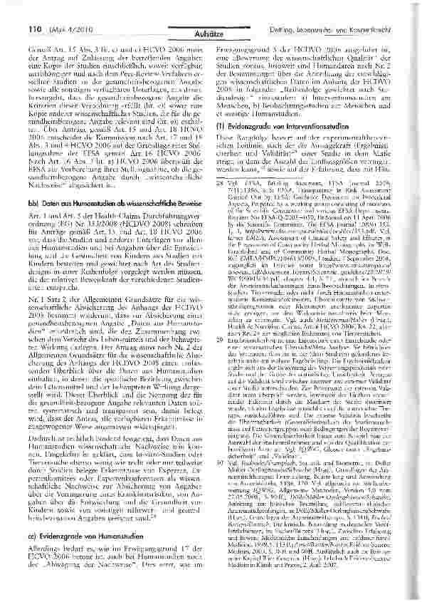 Vorschauseite 6: Wissenschaftlichkeit im Lebensmittelund Kosmetikrecht