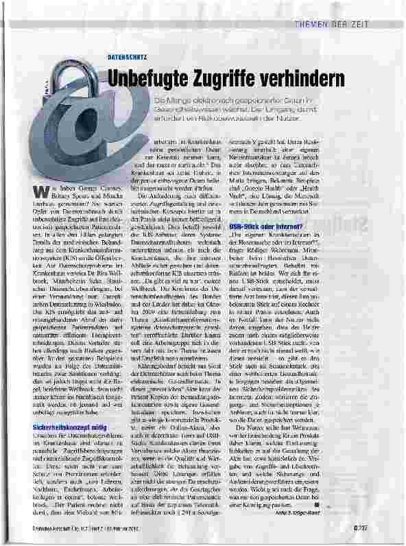 Vorschauseite 1: Unbefugte Zugriffe vehindern