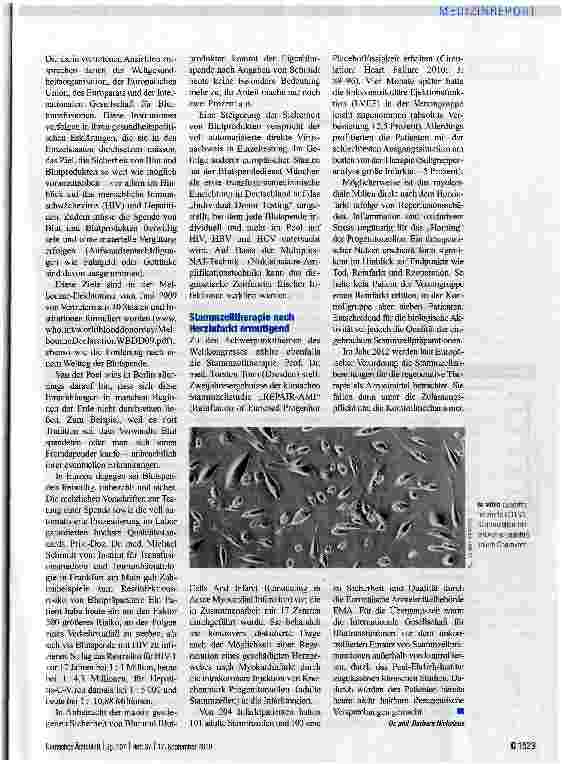 Vorschauseite 2: Ein Engpass an Blut ist absehbar