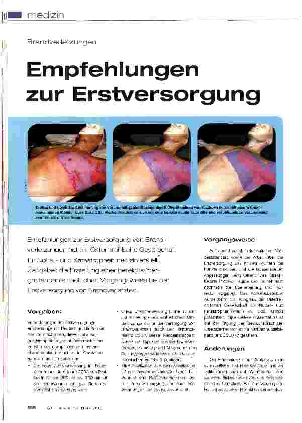 Vorschauseite 1: Empfehlungen zur Erstversorgung