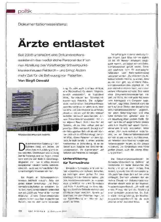 Vorschauseite 1: Ärzte entlastet