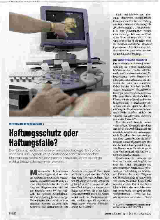 Vorschauseite 1: Haftungsschutz oder Haftungsfalle?