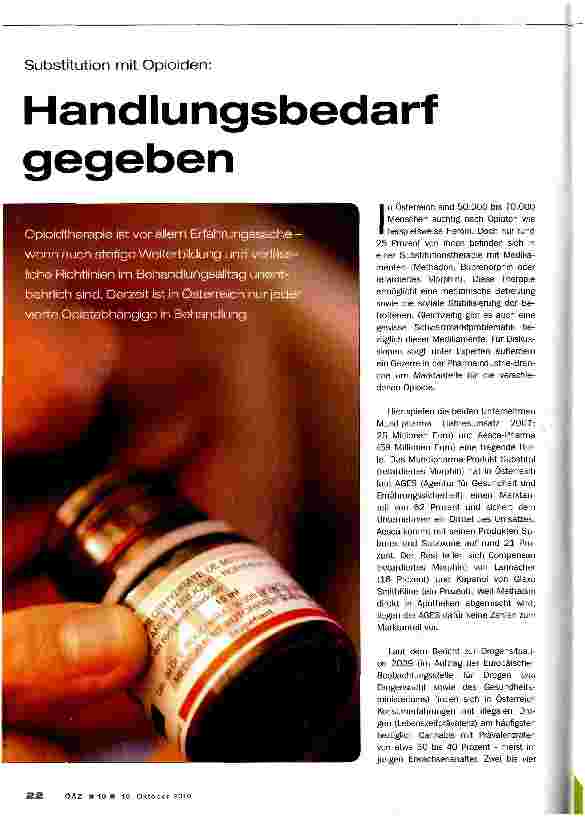 Vorschauseite 1: Handlungsbedarf gegeben