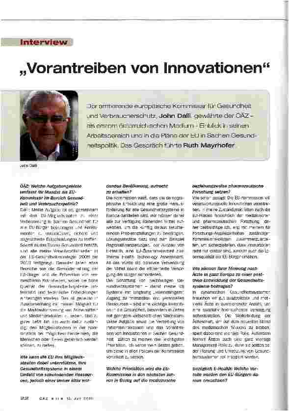 Vorschauseite 1: „Vorantreiben von Innovationen