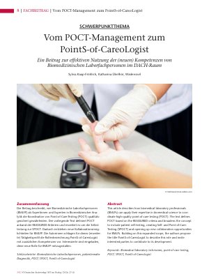 Vorschauseite 1: Vom POCT-Management zum PointS-of-CareoLogist