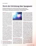 Vorschauseite 1: Sturm der Entrüstung über SparGesetz