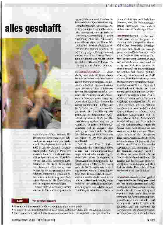 Vorschauseite 2: Viel abgestimmt, nicht alles geschafft