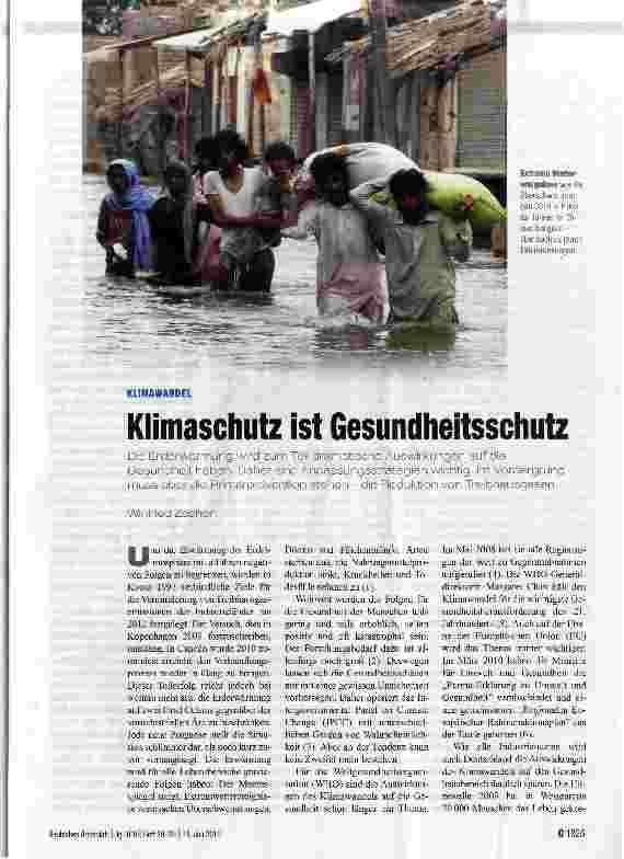 Vorschauseite 1: Klimaschutz ist Gesundheitsschutz