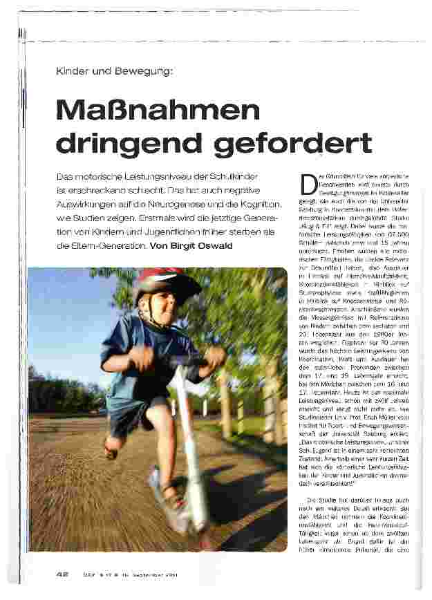 Vorschauseite 1: Maßnahmen dringend gefordert