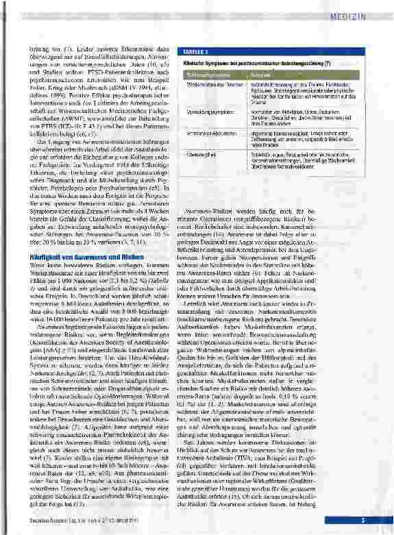 Vorschauseite 3: Unerwünschte Wachheit während der Narkose