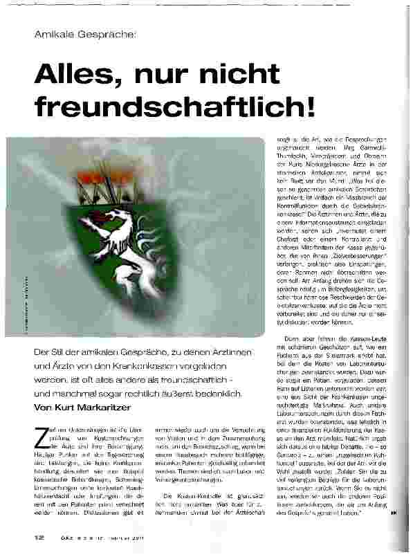 Vorschauseite 1: Alles, nur nicht freundschaftlich!