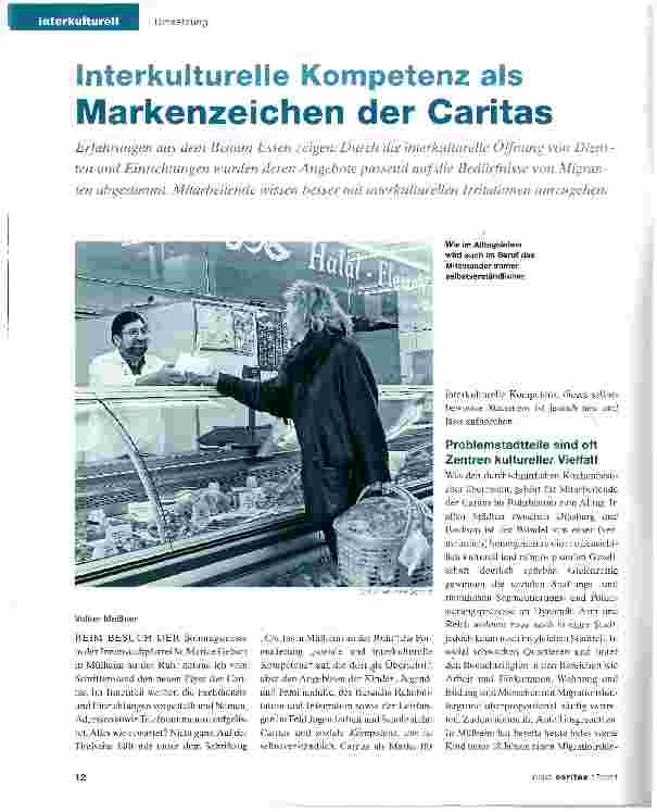 Vorschauseite 1: Interkulturelle Kompetenz als Markenzeichen der Caritas