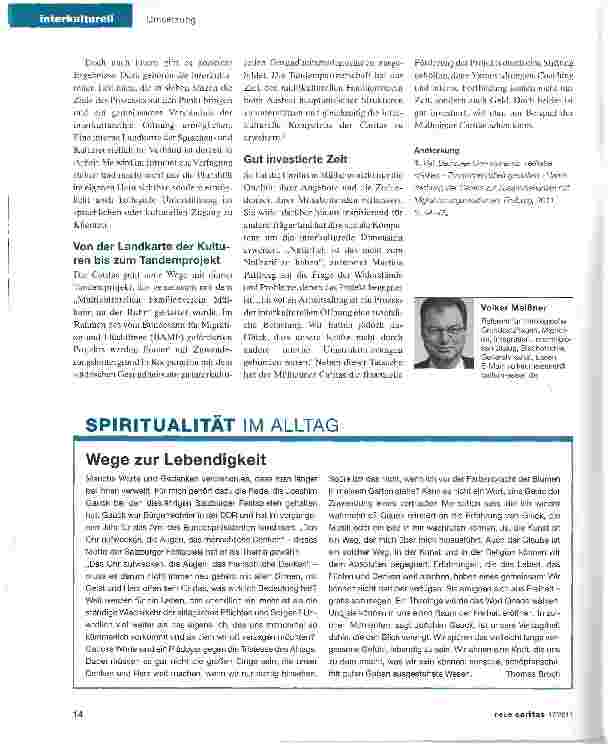 Vorschauseite 3: Interkulturelle Kompetenz als Markenzeichen der Caritas