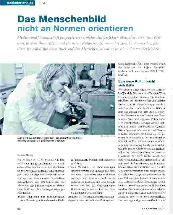Vorschauseite 1: Das Menschenbild nicht an Normen orientieren