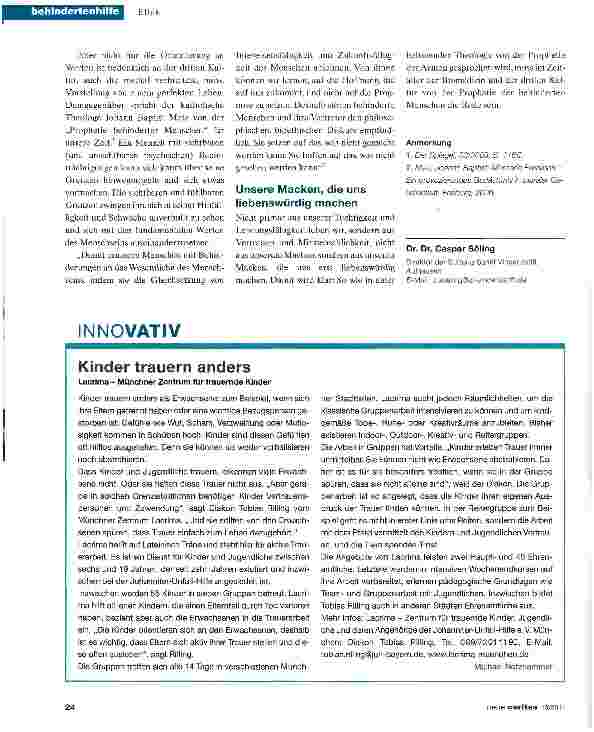 Vorschauseite 3: Das Menschenbild nicht an Normen orientieren