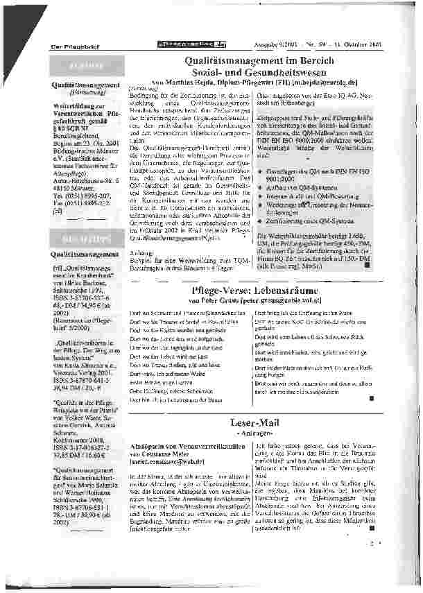 Vorschauseite 4: Qualitätsmanagement im Bereich Sozialund Gesundheitswesen