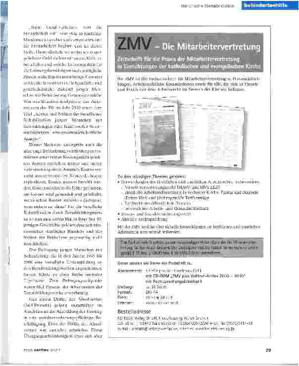 Vorschauseite 2: Berufsbildungswerke:Ihre Arbeit rechnet sich!