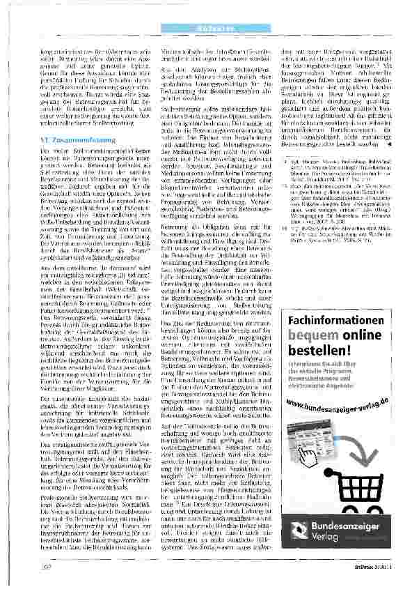 Vorschauseite 4: Die Betreuung der Multioptionsgesellschaft. Zur Entwicklung der rechtlichenVertretung aus Perspektive der Betreuungssoziologie. Teil II