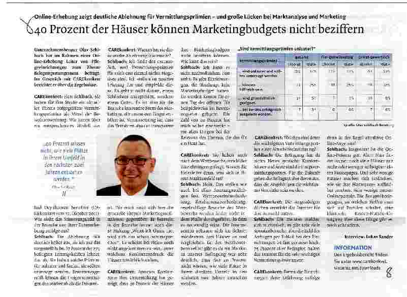 Vorschauseite 1: 40 Prozent der Häuser können Marketingbudgets nicht beziffern