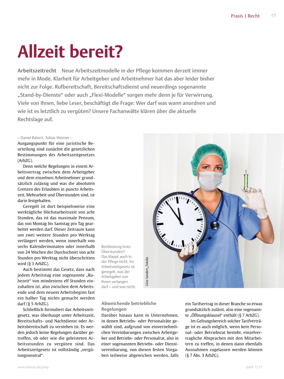 Vorschauseite 1: Allzeit bereit?