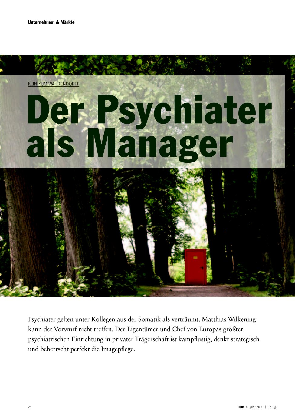 Vorschauseite 1: Der Psychiater als Manager