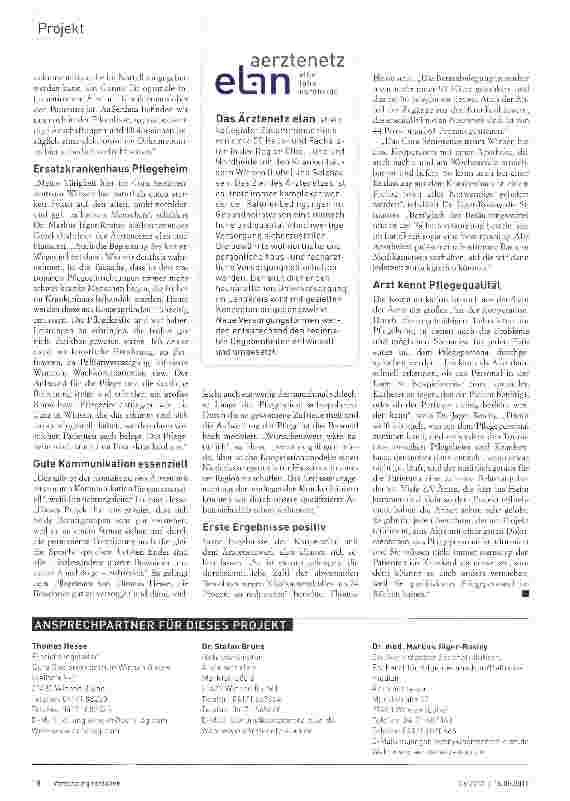Vorschauseite 3: Mit elan in eine bessere Patientenversorgung