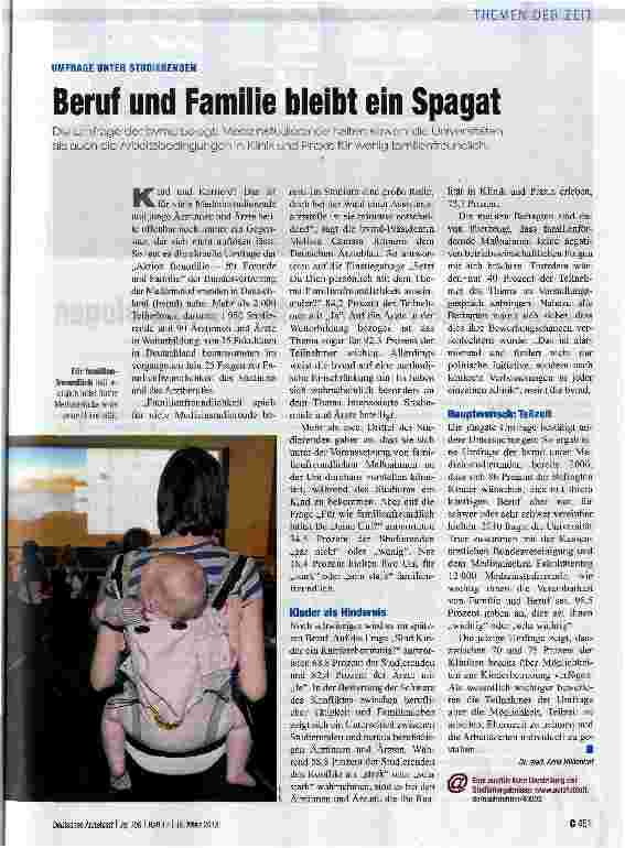 Vorschauseite 1: Beruf und Familie bleibt ein Spagat