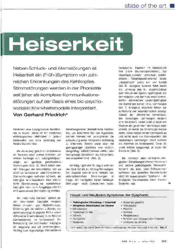 Vorschauseite 2: Leitsymptom Heiserkeit
